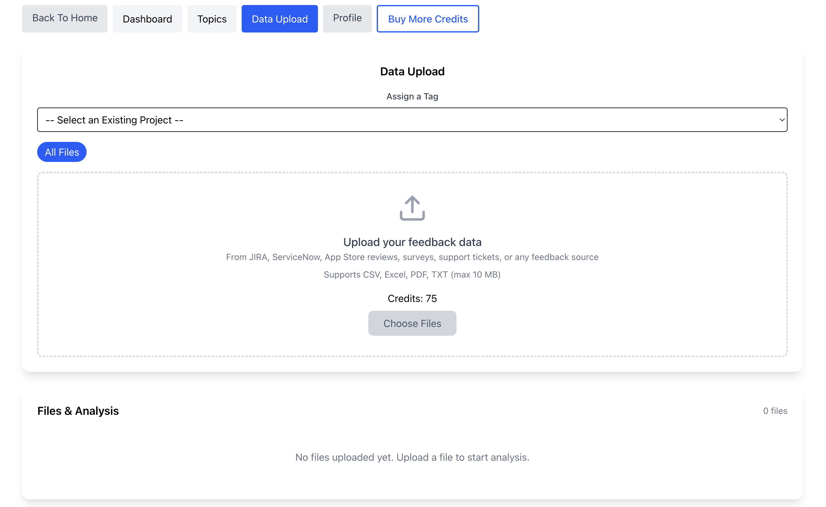 Step 2 screenshot: upload review data